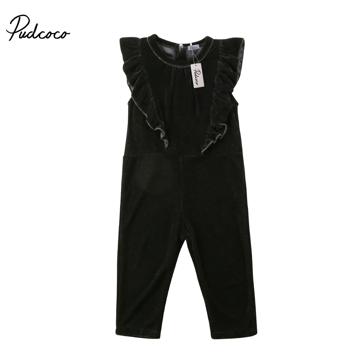 US STOCK Toddler Baby Girl Velvet Ruffle Romper Clothes Solid Color Summer Jumpsuit Outfit Sleeveless Black Summer Kids Romper
US STOCK Toddler Baby Girl Velvet Ruffle Romper Clothes Solid Color Summer Jumpsuit Outfit Sleeveless Black Summer Kids Romper
