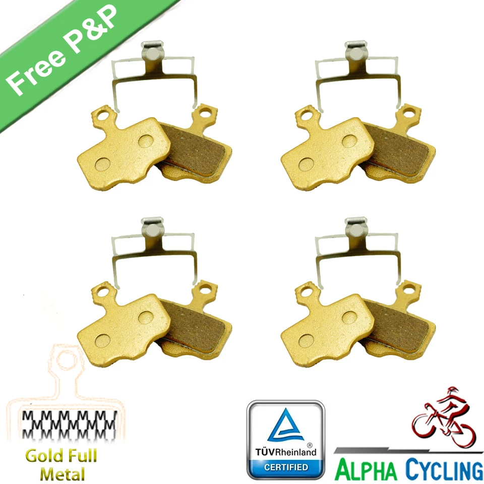 Bicycle Disc brake Pad for AVID Elixir R, CR, CR Mag, 1/3/5/7/9, X.0, XX Disc Brake, 4 Pairs, Gold Full Metal
Bicycle Disc brake Pad for AVID Elixir R, CR, CR Mag, 1/3/5/7/9, X.0, XX Disc Brake, 4 Pairs, Gold Full Metal