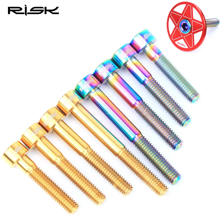 RISK Mtb Bike Headset Bolts Titanium M6 * 30 / 35 / 40 / 50 mm For Road Bicycle Headset 44 mm Bike Accessory 3 Colors
RISK Mtb Bike Headset Bolts Titanium M6 * 30 / 35 / 40 / 50 mm For Road Bicycle Headset 44 mm Bike Accessory 3 Colors