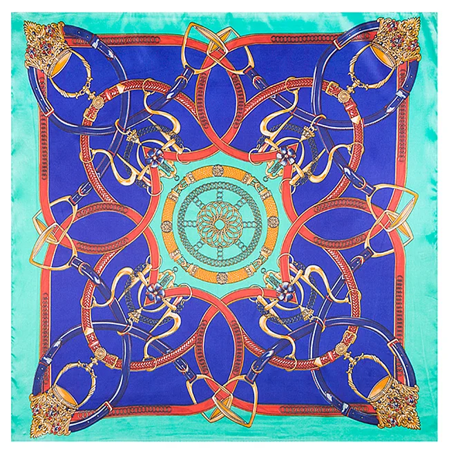 New Arrival 60*60cm Euro Brand Style Women Silk Square Scarf new chain belt splicing fashion Tied bag handle scarf high quality
New Arrival 60*60cm Euro Brand Style Women Silk Square Scarf new chain belt splicing fashion Tied bag handle scarf high quality