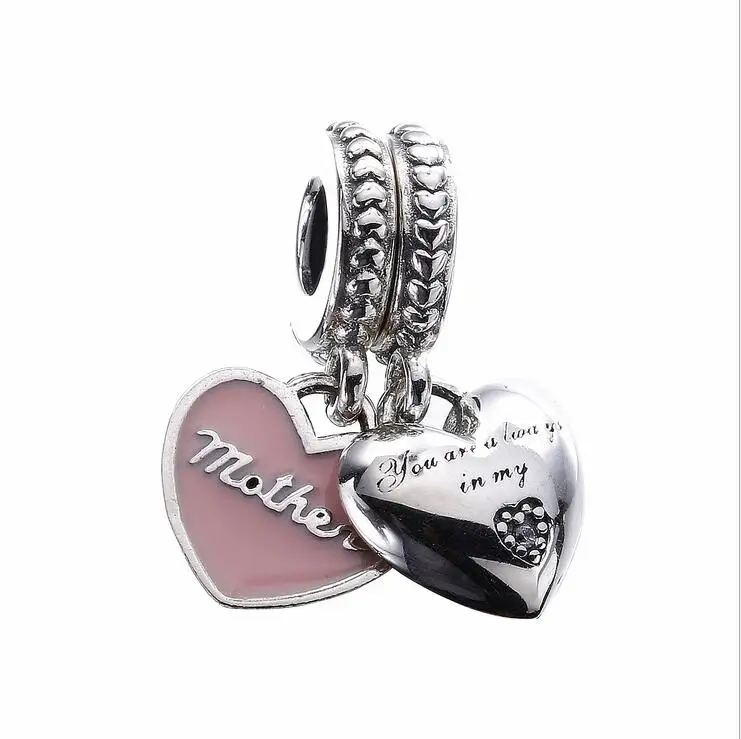925 Sterling Silver Pink Enamel Love heart mom &daughter Charm Beads DIY accessorie Fits Pandora Bracelets Jewelry making
925 Sterling Silver Pink Enamel Love heart mom &daughter Charm Beads DIY accessorie Fits Pandora Bracelets Jewelry making