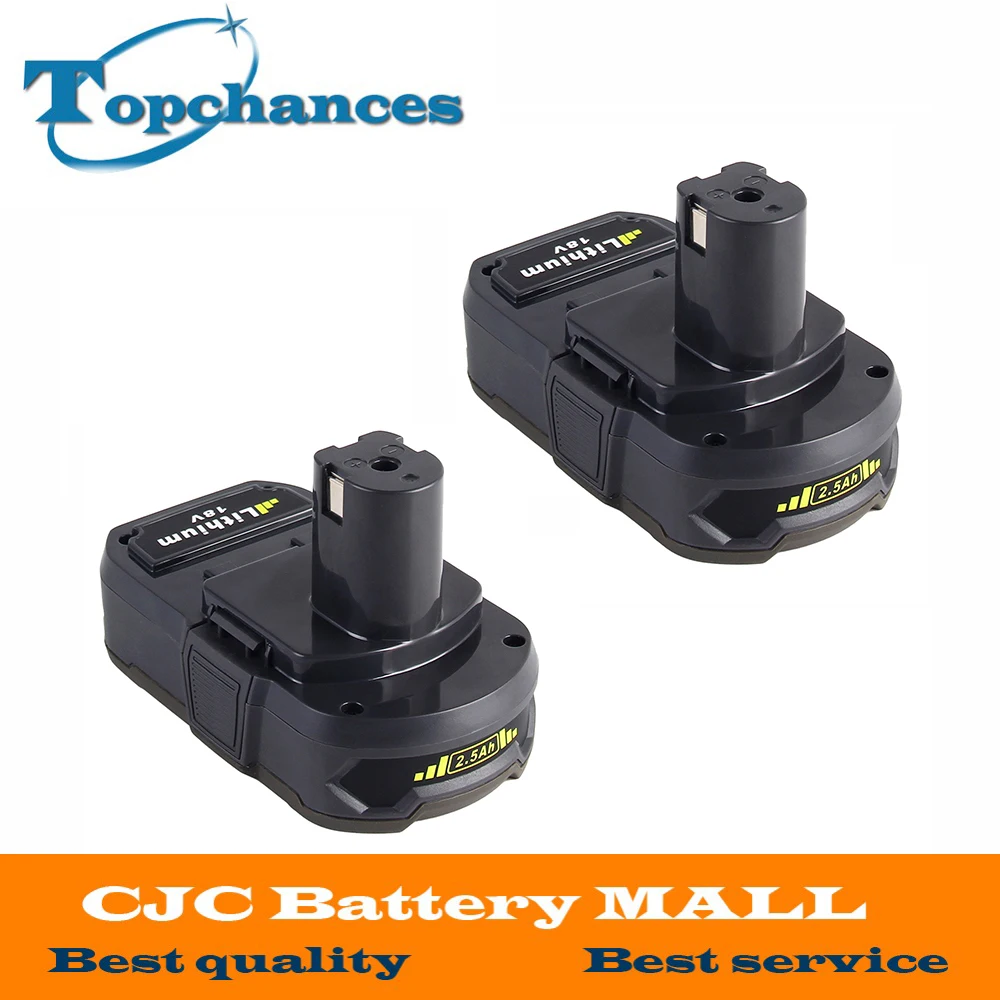 2 PCS/Lot 18V 2500mAh Li-Ion Rechargeable Battery For Ryobi RB18L25 One Plus For P103 P104 P105 P108
2 PCS/Lot 18V 2500mAh Li-Ion Rechargeable Battery For Ryobi RB18L25 One Plus For P103 P104 P105 P108
