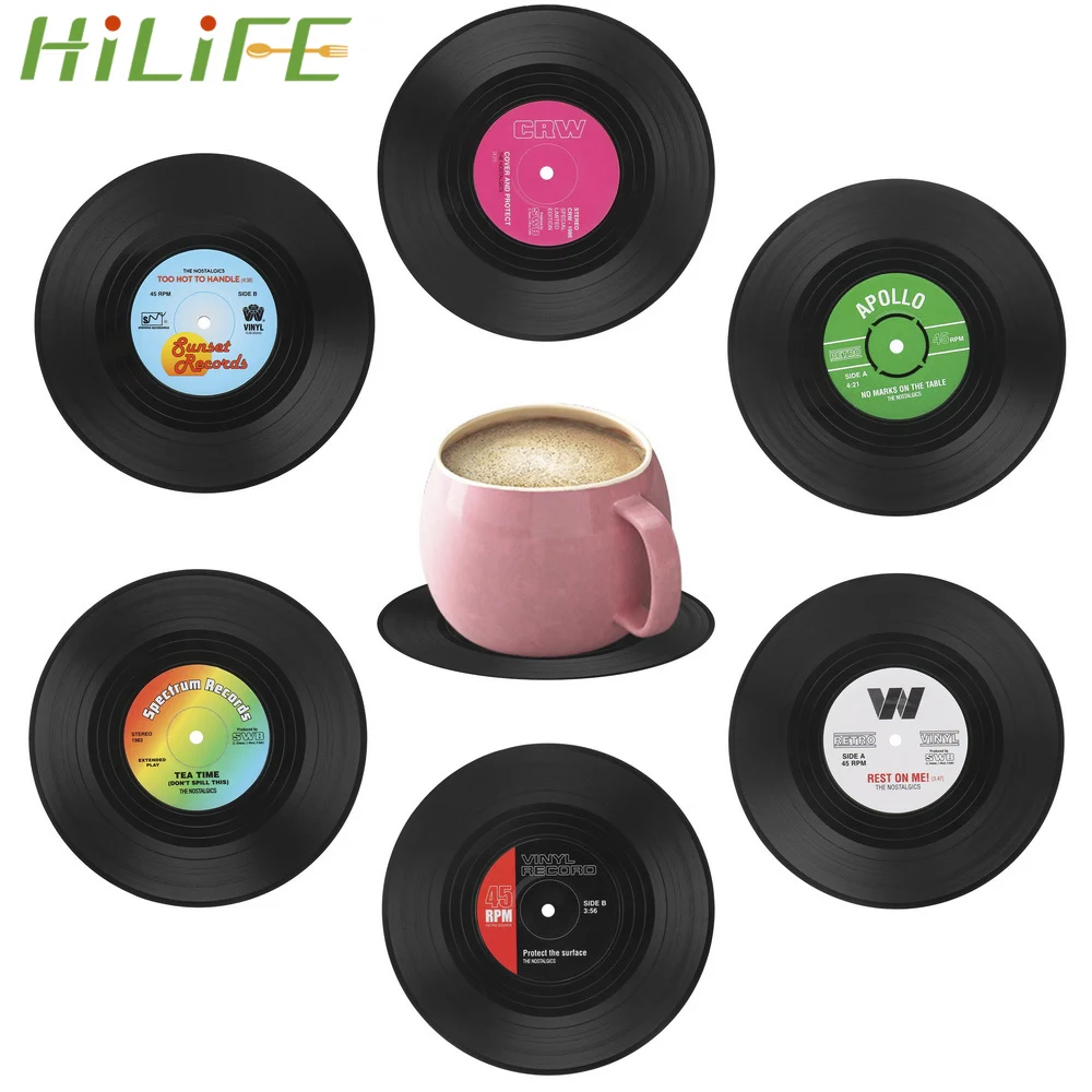HILIFE 6Pcs/set Retro CD Modeling Coffee Drink Cup Mat Drink Coasters Placemat Table Cup Mat Home Decor Non-slip Insulation Pad
HILIFE 6Pcs/set Retro CD Modeling Coffee Drink Cup Mat Drink Coasters Placemat Table Cup Mat Home Decor Non-slip Insulation Pad