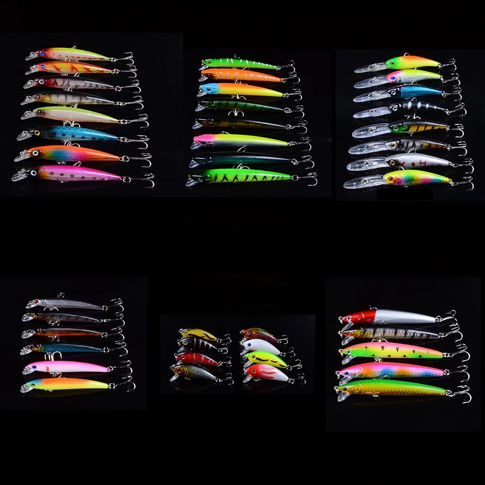 43 Pcs/set Mixed Fishing Lure Set Artificial Fishing Lure Kit Wobblers Minnow Crankbait Fishing Fishing Hard Bait 3D Eyes
43 Pcs/set Mixed Fishing Lure Set Artificial Fishing Lure Kit Wobblers Minnow Crankbait Fishing Fishing Hard Bait 3D Eyes