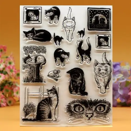 1pc X Cute Cats Clear Silicone Transparent Stamp Seals for Scrapbooking DIY Photo Album Cards Decoration Craft Rubber Stamp
1pc X Cute Cats Clear Silicone Transparent Stamp Seals for Scrapbooking DIY Photo Album Cards Decoration Craft Rubber Stamp