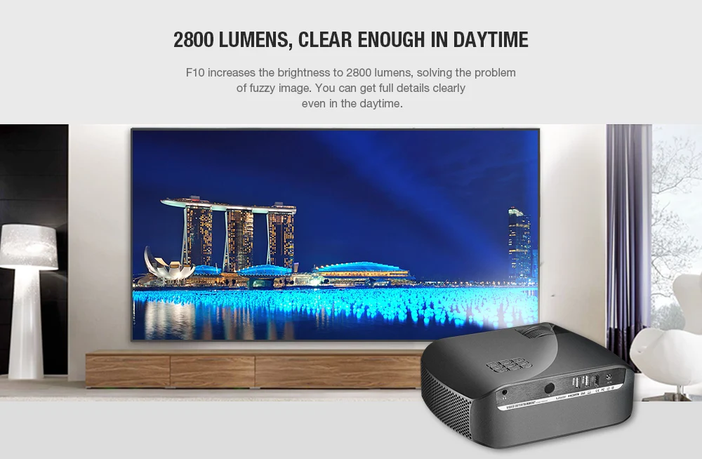 2800 Lumens 1280*720 support Real Full HD Projector, HDMI USB PC 1080p LED Home Video Game Multimedia Projector Proyector 2800 Lumens 1280*720 support Real Full HD Projector, HDMI USB PC 1080p LED Home Video Game Multimedia Projector Proyector