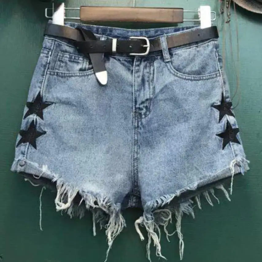 Stars Print Women Shorts Fashion Frayed Tassel Denim Shorts Washed loose high Waist Super Shorts Summer Jean Shorts
Stars Print Women Shorts Fashion Frayed Tassel Denim Shorts Washed loose high Waist Super Shorts Summer Jean Shorts