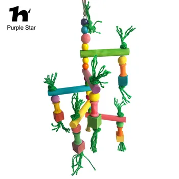 Purple Star Colorful Wood Blocks Cotton Rope Parrot Toy Rotating Swing Ladder Steps Chewing Bite Toys Pet Supplies Cage Decor
Purple Star Colorful Wood Blocks Cotton Rope Parrot Toy Rotating Swing Ladder Steps Chewing Bite Toys Pet Supplies Cage Decor