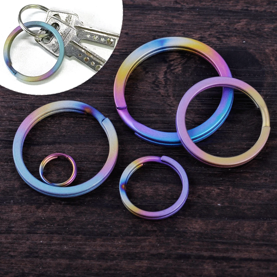 LETAOSK DIY Titanium Rainbow Color EDC Ultra Light Hanging key Ring Chain Non-magnetic Light Split Non-Rust Accessories Tool
LETAOSK DIY Titanium Rainbow Color EDC Ultra Light Hanging key Ring Chain Non-magnetic Light Split Non-Rust Accessories Tool