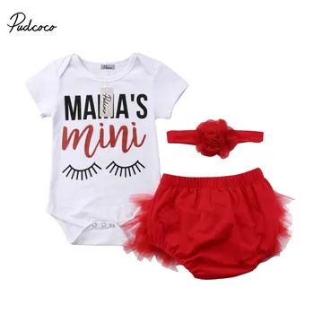 Newborn 3PCS Child Toddler Baby Girl Clothing Romper Summer Top Sleeveless Bottoms Shorts Headband Outfit Clothes Baby Girls Set 
Newborn 3PCS Child Toddler Baby Girl Clothing Romper Summer Top Sleeveless Bottoms Shorts Headband Outfit Clothes Baby Girls Set