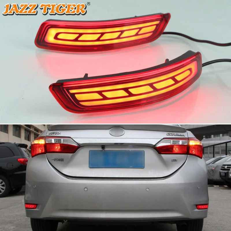 JAZZ TIGER Multi-functions Car LED Rear Fog Lamp Brake Light Turn Signal Light Decoration Lamp For Toyota Corolla 2014 - 2018
JAZZ TIGER Multi-functions Car LED Rear Fog Lamp Brake Light Turn Signal Light Decoration Lamp For Toyota Corolla 2014 - 2018