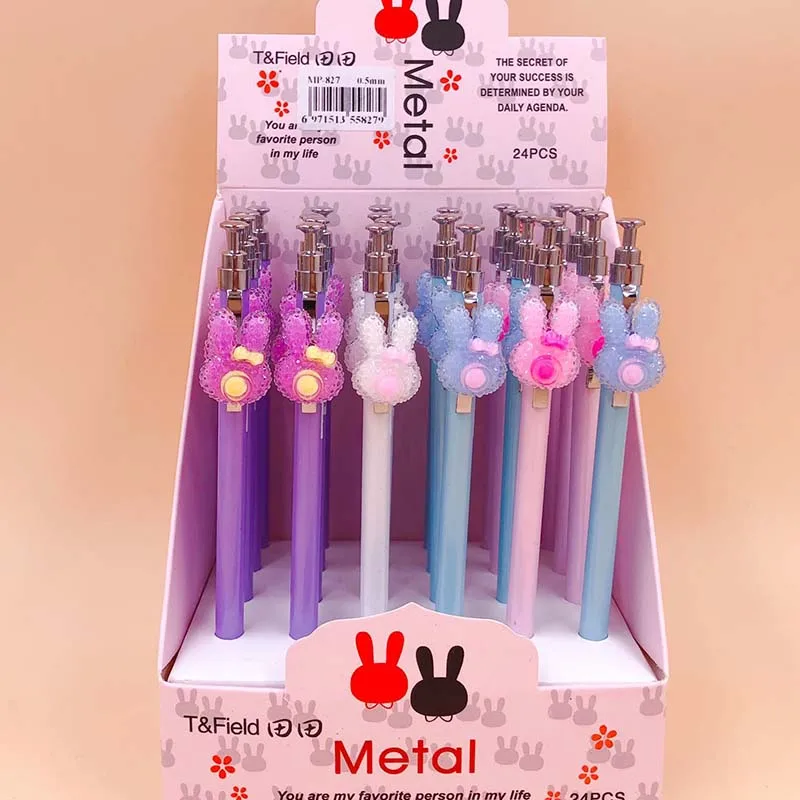 36 pcs/lot Rabbit Crystal Mechanical Pencil Cute Metal 0.5 mm Automatic Drawing Pen School writing Supplies Stationery gift
36 pcs/lot Rabbit Crystal Mechanical Pencil Cute Metal 0.5 mm Automatic Drawing Pen School writing Supplies Stationery gift