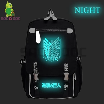 Anime Attack on Titan Luminous Backpack Eren Levi School Bags for Teenage Girls Boys Laptop Backpack Large Capacity Travel Bags
Anime Attack on Titan Luminous Backpack Eren Levi School Bags for Teenage Girls Boys Laptop Backpack Large Capacity Travel Bags
