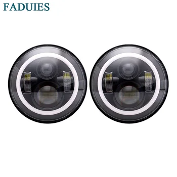 FADUIES 7 Inch Round LED Headlight White Halo For Jeep Wrangler JK LJ TJ Hummer Angel Eye & DRL LED Projection Headlights Kit
FADUIES 7 Inch Round LED Headlight White Halo For Jeep Wrangler JK LJ TJ Hummer Angel Eye & DRL LED Projection Headlights Kit