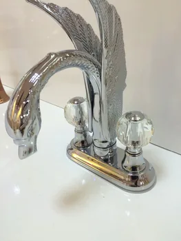 Free ship Swan Sink Faucet mixer tap solid Brass PVD ti- Gold 4" Center Hole crystal handles Chrome color
Free ship Swan Sink Faucet mixer tap solid Brass PVD ti- Gold 4" Center Hole crystal handles Chrome color
