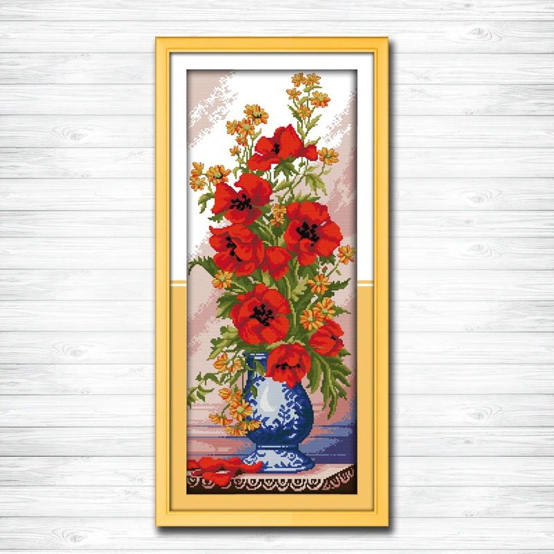 Beautiful Poppy celadon vase Pattern printed on the fabric DMC 11CT 14CT Cross Stitch kits needlework Sets DIY crafts embroidery
Beautiful Poppy celadon vase Pattern printed on the fabric DMC 11CT 14CT Cross Stitch kits needlework Sets DIY crafts embroidery