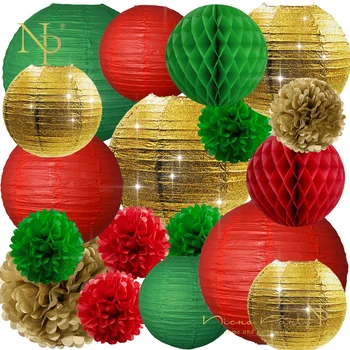 Nicro 18 pcs/set Paper Lanterns Flower Pompom Christmas Tree Decorations Party DIY New Decor Decoration Home kerst noel #Chr21
Nicro 18 pcs/set Paper Lanterns Flower Pompom Christmas Tree Decorations Party DIY New Decor Decoration Home kerst noel #Chr21