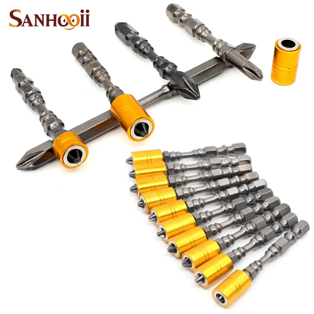 SANHOOII 1X D1 Tool Steel PH2 1/4" Strong Hardness Magnetic Phillips Electric Screwdriver Bit Double Cross Head Set Screw Driver
SANHOOII 1X D1 Tool Steel PH2 1/4" Strong Hardness Magnetic Phillips Electric Screwdriver Bit Double Cross Head Set Screw Driver