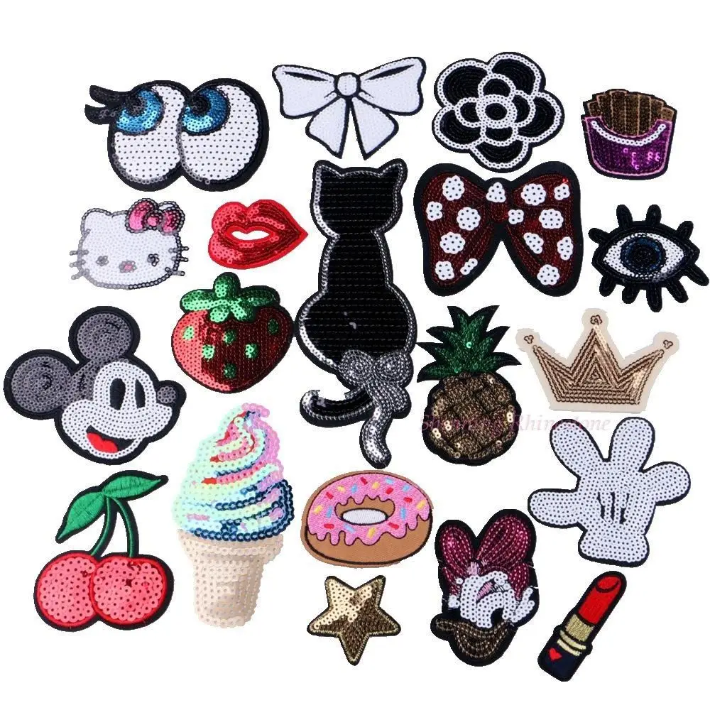 1pc Embroidered Iron On Patches Clothes Sequins Applique Brand Patch POP DIY Hotfix Motif Applique Miky Rainbow Star Duck
1pc Embroidered Iron On Patches Clothes Sequins Applique Brand Patch POP DIY Hotfix Motif Applique Miky Rainbow Star Duck