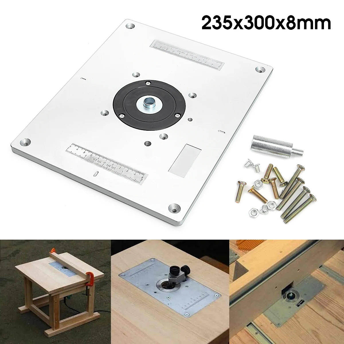 Best Price Aluminum Router Table Insert Plate For Popular Router Trimmers Models Engrving Machine DIY Woodworking Benches
Best Price Aluminum Router Table Insert Plate For Popular Router Trimmers Models Engrving Machine DIY Woodworking Benches