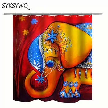 Colorful Elephant Shower Curtain Mandala cortina de bano ducha cheap wholesale polyester waterproof bath curtain
Colorful Elephant Shower Curtain Mandala cortina de bano ducha cheap wholesale polyester waterproof bath curtain