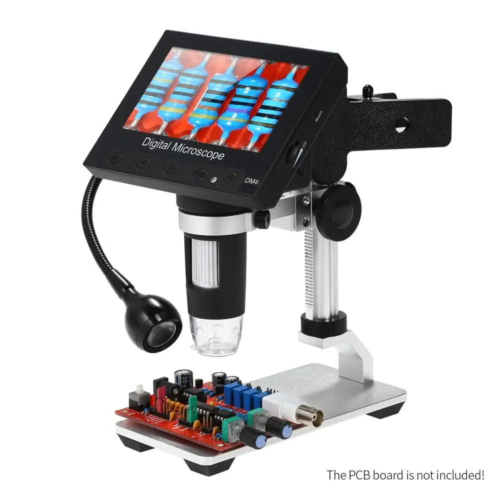 1000X 4.3in LCD Display 720P 1080P Portable Digital Microscope with Metal Stand for Circuit Board Repair Soldering Tool
1000X 4.3in LCD Display 720P 1080P Portable Digital Microscope with Metal Stand for Circuit Board Repair Soldering Tool