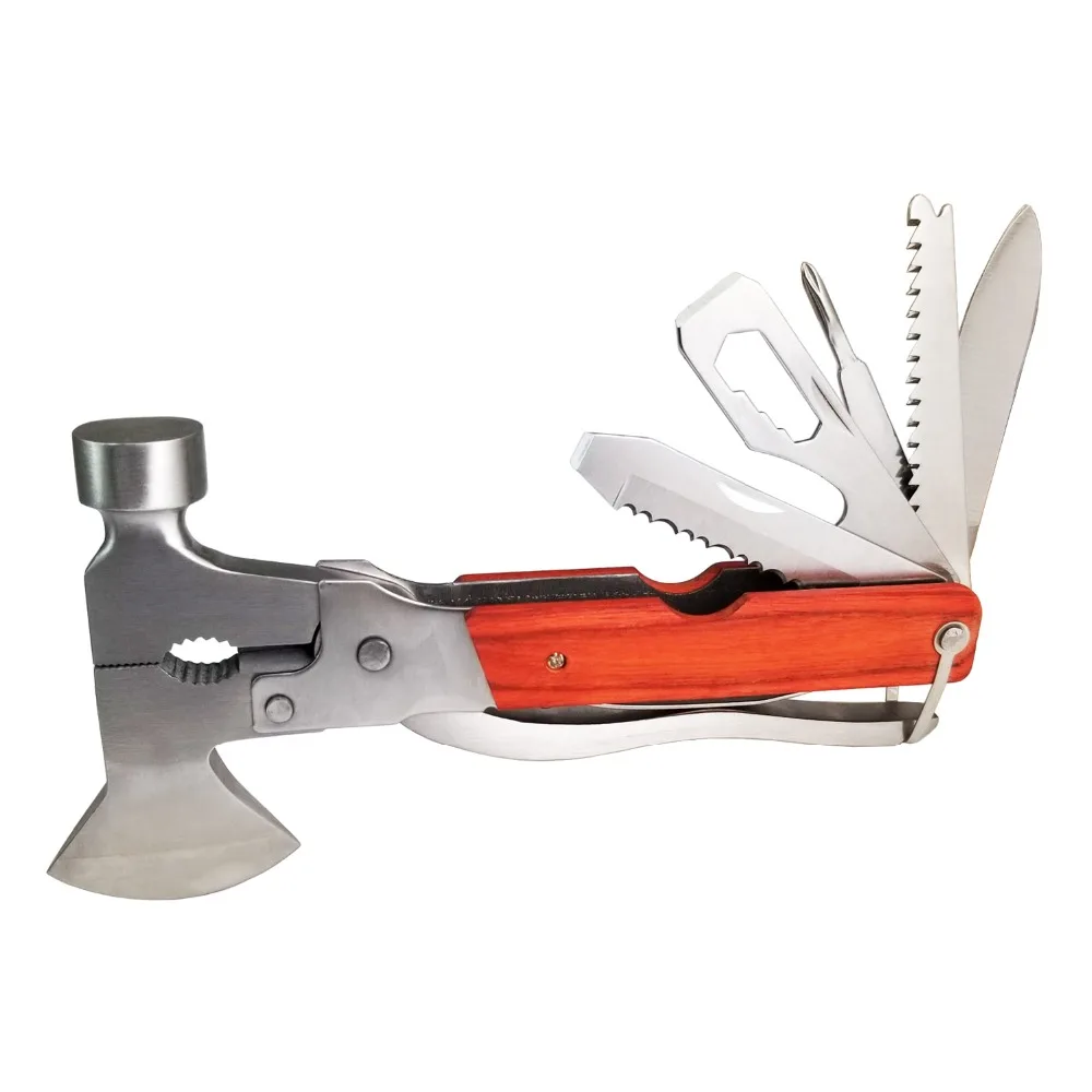 MultiTool Multifunction Tool Kit Steel Nail File Saw Bolt Opener Knife Screwdriver Pliers Hex Wrench Emergency Escape Hammer Axe
MultiTool Multifunction Tool Kit Steel Nail File Saw Bolt Opener Knife Screwdriver Pliers Hex Wrench Emergency Escape Hammer Axe