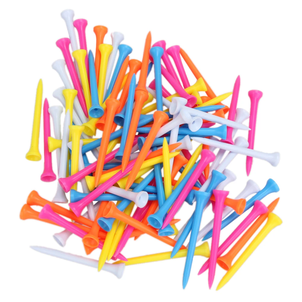 100Pcs/Set Mixed Color Lightweight Portable to Carry Plastic 69mm Golf Tees Golf Training Aids Essential Accessory for Golfer
100Pcs/Set Mixed Color Lightweight Portable to Carry Plastic 69mm Golf Tees Golf Training Aids Essential Accessory for Golfer