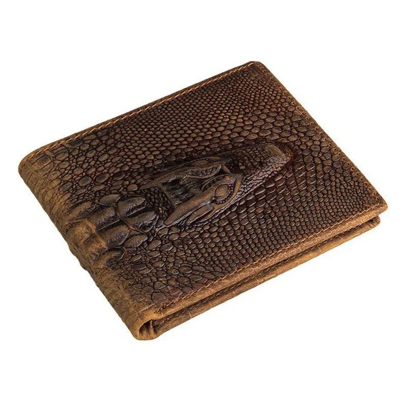 Retro Crocodile Pattern Crazy Horse Leather Genuine Cowhide Short Men Wallets Multi-Card Billfold Male Purse PR568029
Retro Crocodile Pattern Crazy Horse Leather Genuine Cowhide Short Men Wallets Multi-Card Billfold Male Purse PR568029