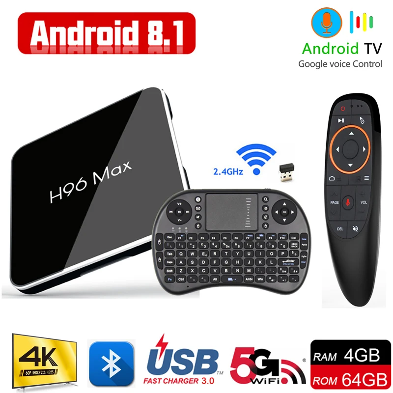 Original Smart Android TV BOX Voice Control Amlogic S905X2 4G 64G Support Youtube Play Store H.265 Wifi 3D 4K Video Media Player 
Original Smart Android TV BOX Voice Control Amlogic S905X2 4G 64G Support Youtube Play Store H.265 Wifi 3D 4K Video Media Player