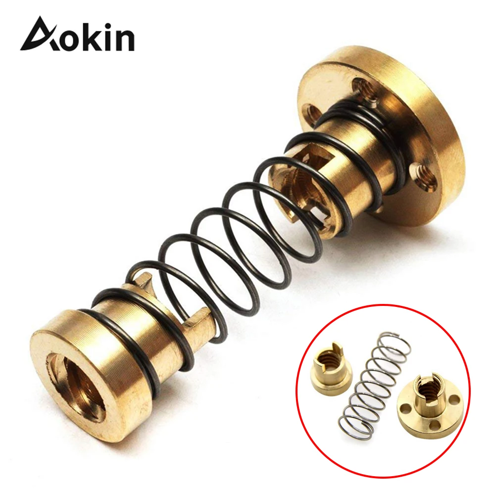 3D Printer Parts T8 Anti Backlash Spring Loaded Nut For Lead 2mm/4mm/8mm Acme Threaded Rod Lead Screws DIY For 3D Printer
3D Printer Parts T8 Anti Backlash Spring Loaded Nut For Lead 2mm/4mm/8mm Acme Threaded Rod Lead Screws DIY For 3D Printer