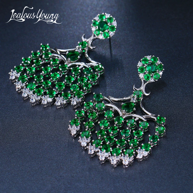 Fashion Brand Green AAA Cubic Zirconia Tassel Earrings for Women Bohemian Wedding Drop Earrings Silver Color brinco AE593
Fashion Brand Green AAA Cubic Zirconia Tassel Earrings for Women Bohemian Wedding Drop Earrings Silver Color brinco AE593