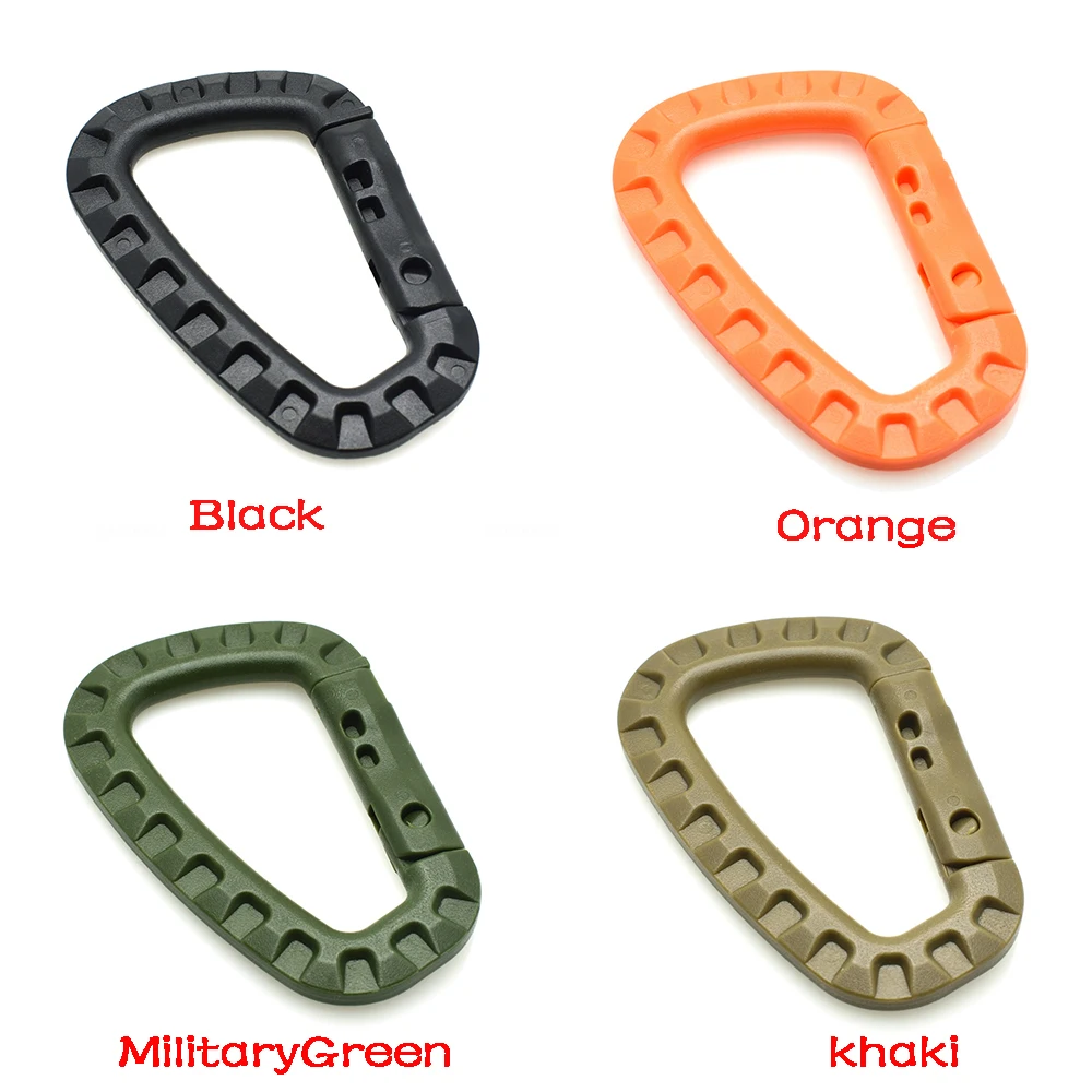 4pcs D Shape 200LB Mountaineering Buckle Snap Clip Plastic Steel Climbing Carabiner Hanging Keychain Hook Fit Outdoor
4pcs D Shape 200LB Mountaineering Buckle Snap Clip Plastic Steel Climbing Carabiner Hanging Keychain Hook Fit Outdoor
