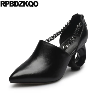 Zipper D'orsay Metal 3 Inch Genuine Leather High Heels Designer Women Luxury 2017 Pointy Chain Pumps Sandals Shoes Black Strange
Zipper D'orsay Metal 3 Inch Genuine Leather High Heels Designer Women Luxury 2017 Pointy Chain Pumps Sandals Shoes Black Strange