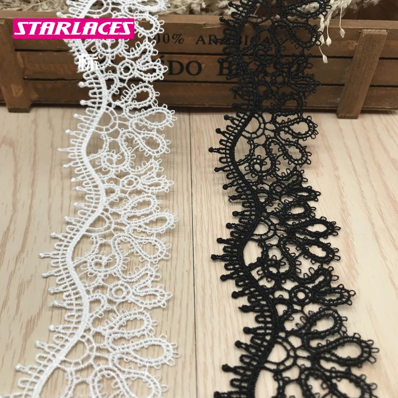 14yards width 5cm Black white polyester embroidery water-soluble bar code lace fabric ribbon lace wedding dress DIY accessories
14yards width 5cm Black white polyester embroidery water-soluble bar code lace fabric ribbon lace wedding dress DIY accessories