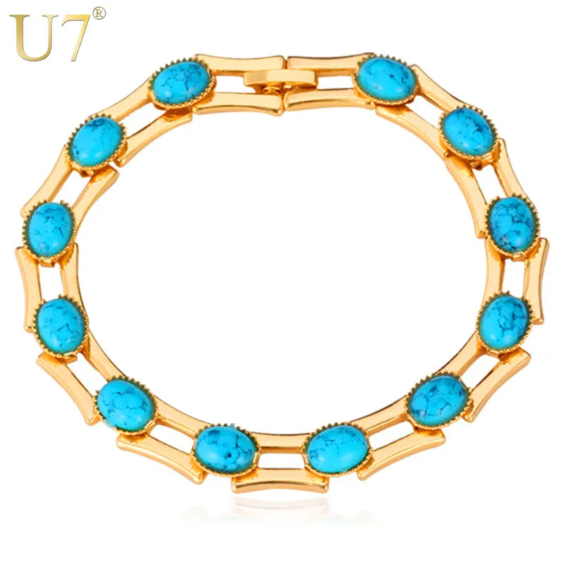 U7 New Fashion Bracelets For Women Gold Color 10 MM Wide Chain Turkey Stone Bracelets & Bangles Jewelry H340
U7 New Fashion Bracelets For Women Gold Color 10 MM Wide Chain Turkey Stone Bracelets & Bangles Jewelry H340