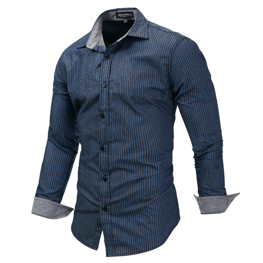 Fredd Marshall 2018 New Men's Casual Dress Shirt Long Sleeve Patchwork Plaid 100% Cotton Long Sleeve Chemise Homme (8)