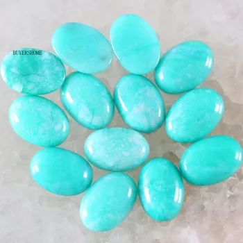 

18x13MM&16x12MM CAB Cabochon Oval Natural Stone Bead Green Amazonite For Jewelry Making Necklace Pendant Bracelet Earrings 10Pcs