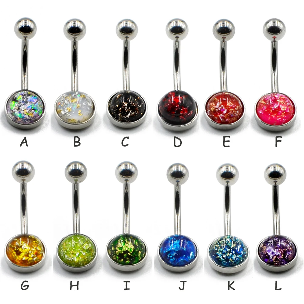 1PCS Navel Piercing Rings Different Synthetic Opal Belly Button Ring Sexy Dangle New Body Piercing Jewelr 14gy
1PCS Navel Piercing Rings Different Synthetic Opal Belly Button Ring Sexy Dangle New Body Piercing Jewelr 14gy
