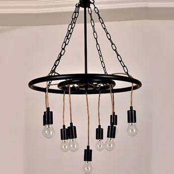 Modern Pendant Light Loft Kitchen Design Rope Lamp wheel Black Painting Iron Simple Style E27 220V For Decor Home Lighting
Modern Pendant Light Loft Kitchen Design Rope Lamp wheel Black Painting Iron Simple Style E27 220V For Decor Home Lighting