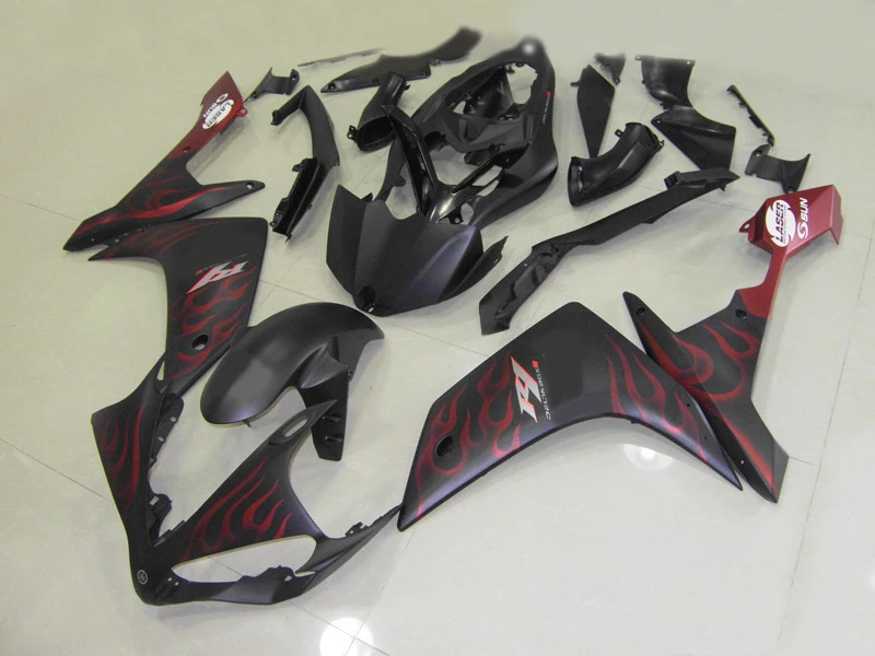Injection mold Fairing kit for YAMAHA YZFR1 07 08 YZF R1 2007 2008 YZF1000 ABS Red flames black Fairings set+gifts YY07
Injection mold Fairing kit for YAMAHA YZFR1 07 08 YZF R1 2007 2008 YZF1000 ABS Red flames black Fairings set+gifts YY07