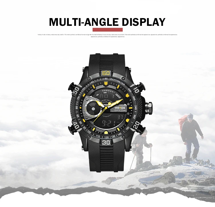 WEIDE Luxury Brand Rubber strap Army Watch Sport Men Digital Quartz Watch Man Water Resistant Electronics Alarm Clock Steampunk
WEIDE Luxury Brand Rubber strap Army Watch Sport Men Digital Quartz Watch Man Water Resistant Electronics Alarm Clock Steampunk