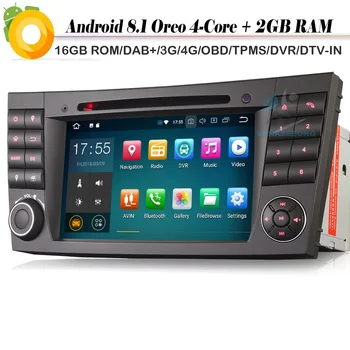 Quad Core Android 8.1 Autoradio Car stereo DAB+ GPS Sat Nav OBD Bluetooth for Mercedes Benz CLS/E/G-Klasse E200 W219 W211 W463
Quad Core Android 8.1 Autoradio Car stereo DAB+ GPS Sat Nav OBD Bluetooth for Mercedes Benz CLS/E/G-Klasse E200 W219 W211 W463