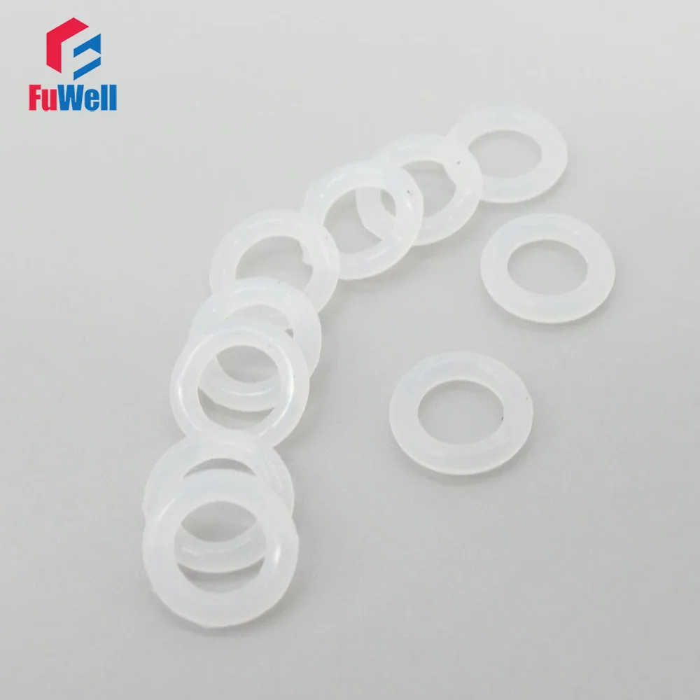 

O Ring Seals Food Grade White Silicon 2.4mm Thickness OD 7/8/9/10/11/12/13/14/15/16mm Rubber O-rings Sealing Gasket Washer
