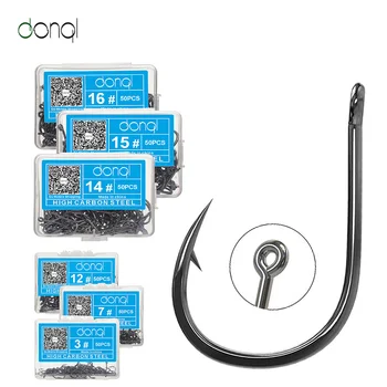 DONQL 50/100pcs High Carbon Steel Barbed Fishing Hook Worm Pond Fish Bait Holder for Carp Fishing Pesca Jig Head Fishing Hooks
DONQL 50/100pcs High Carbon Steel Barbed Fishing Hook Worm Pond Fish Bait Holder for Carp Fishing Pesca Jig Head Fishing Hooks