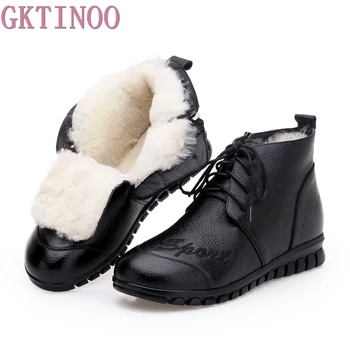 GKTINOO Women's Boots Ankle Boot Genuine Leather Wool Warm Winter Boot Ankle Boots For Women Flat Fashion Lace up Ladies Shoes
GKTINOO Women's Boots Ankle Boot Genuine Leather Wool Warm Winter Boot Ankle Boots For Women Flat Fashion Lace up Ladies Shoes