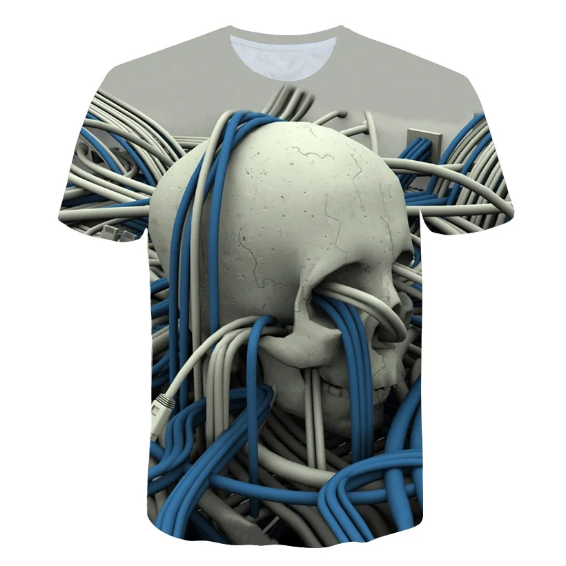 2018 New Mens Summer Skull Print Men Short Sleeve T-shirt 3D T Shirt woman Casual Breathable Plus-size Harajuku tshirt Clothing
2018 New Mens Summer Skull Print Men Short Sleeve T-shirt 3D T Shirt woman Casual Breathable Plus-size Harajuku tshirt Clothing