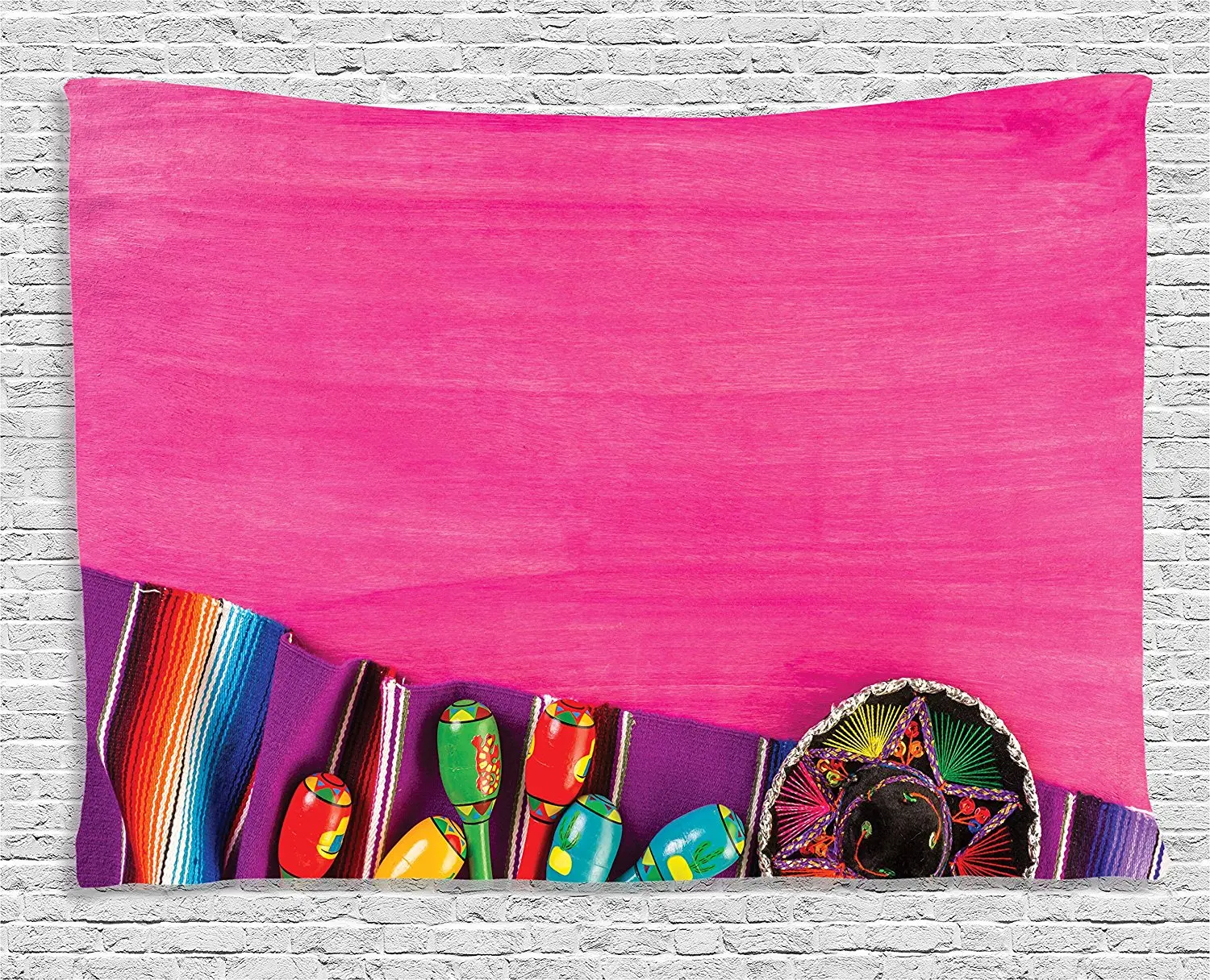 Mexican Decorations Tapestry View of Folkloric Serape Blanket Charro Hat and Music Instruments , Wall Hanging for Bedroom
Mexican Decorations Tapestry View of Folkloric Serape Blanket Charro Hat and Music Instruments , Wall Hanging for Bedroom