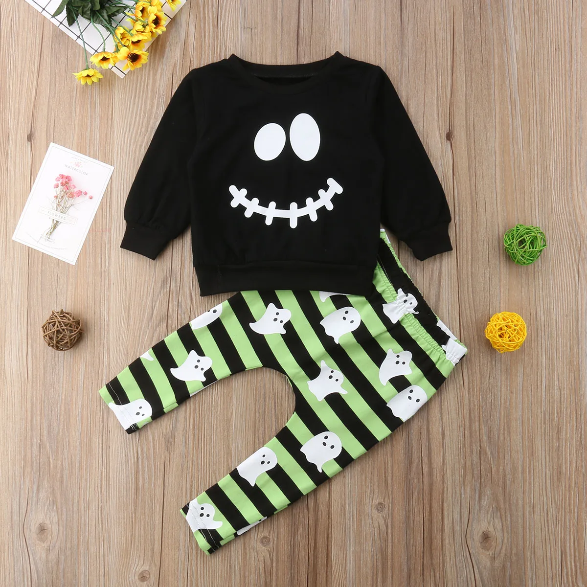 0-5Y Autumn Halloween Toddler Baby Boys Clothes Sets 2PCS Long Sleeve Cartoon Black Sweatshirt Tops Ghost Striped Pants Set
0-5Y Autumn Halloween Toddler Baby Boys Clothes Sets 2PCS Long Sleeve Cartoon Black Sweatshirt Tops Ghost Striped Pants Set