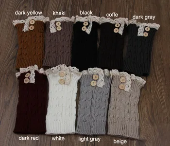 6pair /lot women's new Women Knit lace Boot Cuffs Socks Buttons Leg Warmers Knitted 8 colors choose
6pair /lot women's new Women Knit lace Boot Cuffs Socks Buttons Leg Warmers Knitted 8 colors choose